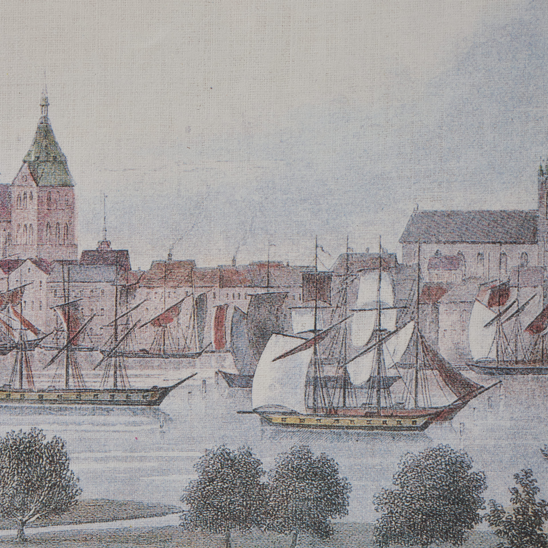 Гравюра Вид на Росток 1850 - фотография 4