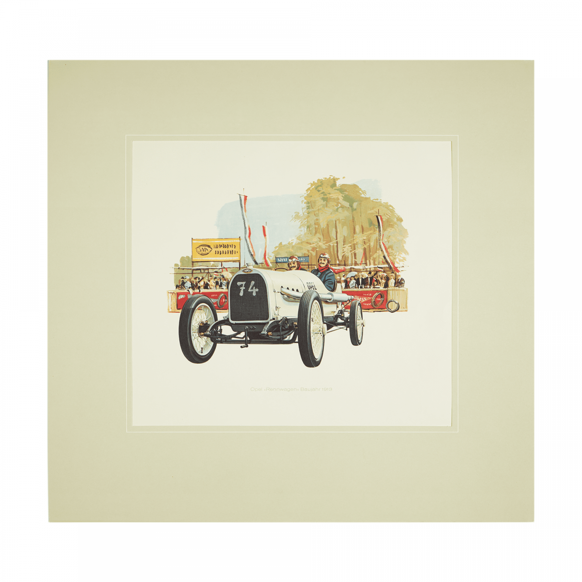 Литография К 100-летию Opel / Opel Rennwagen 1913