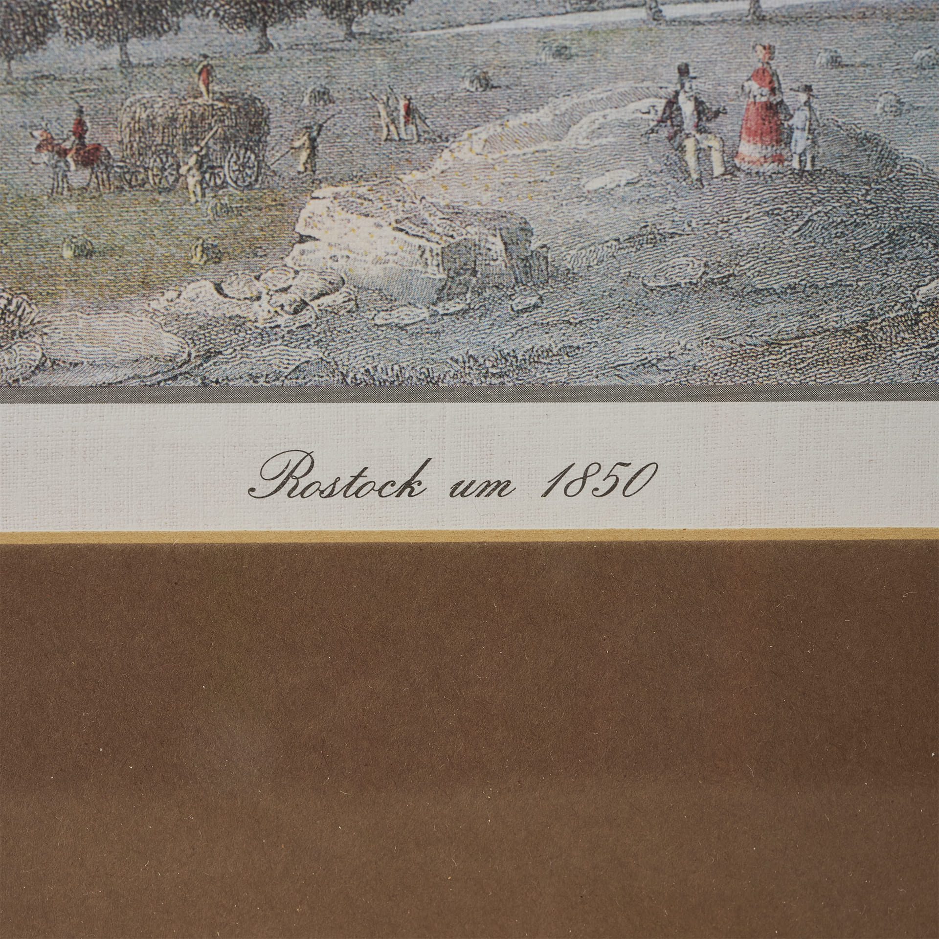 Гравюра Вид на Росток 1850 - фотография 2