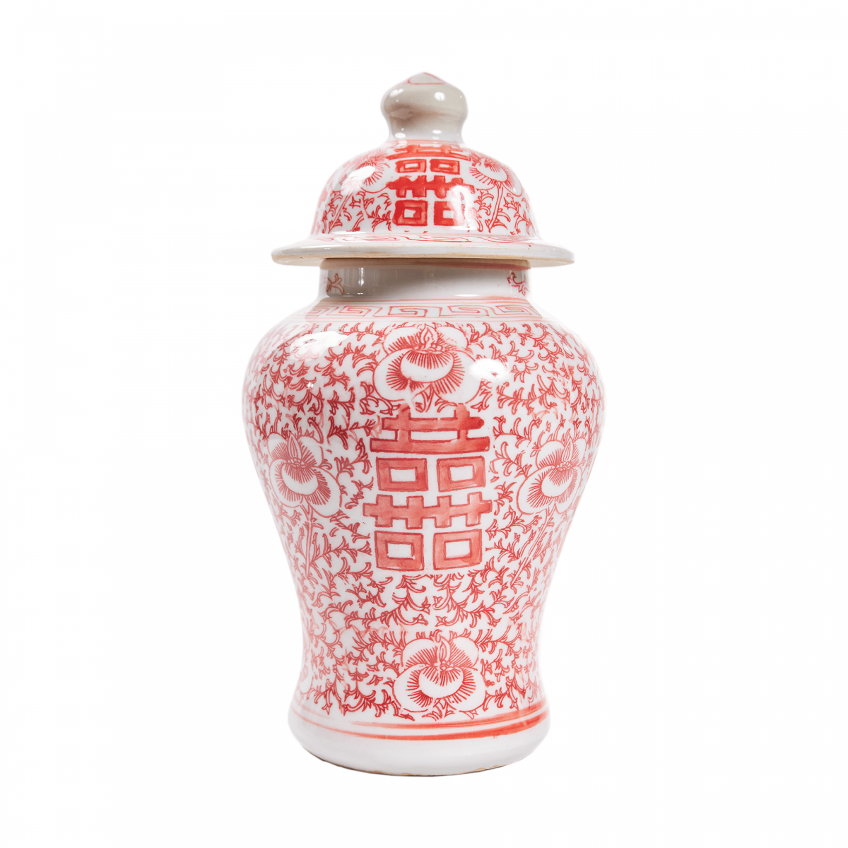 Ваза красная с крышкой Red small 1