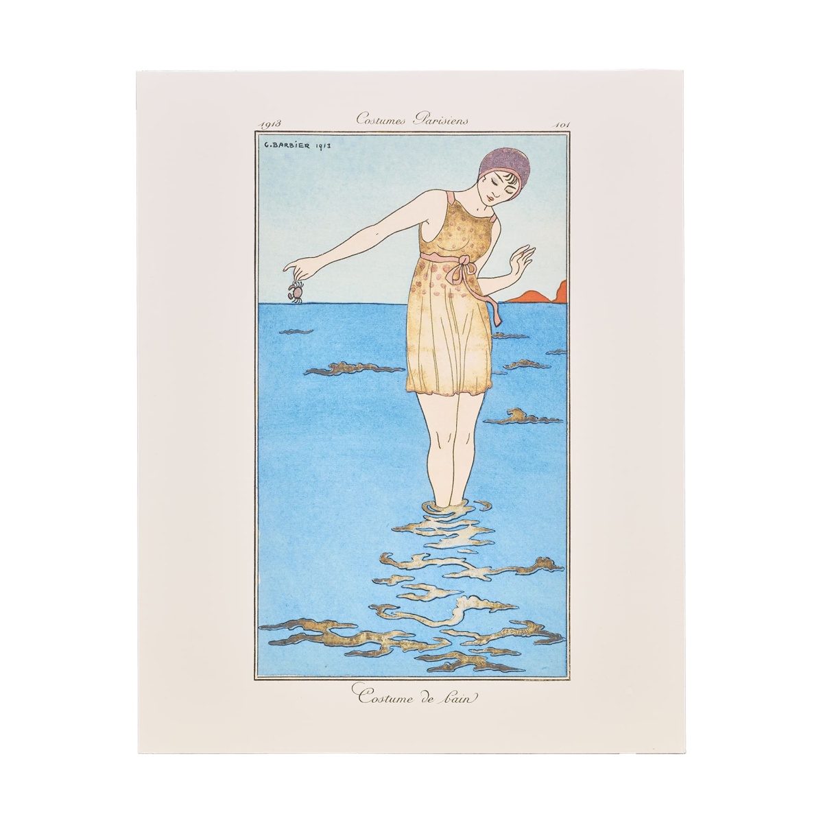 Ж. Барбье / Парижские костюмы / Купальный костюм 1913 / Постер