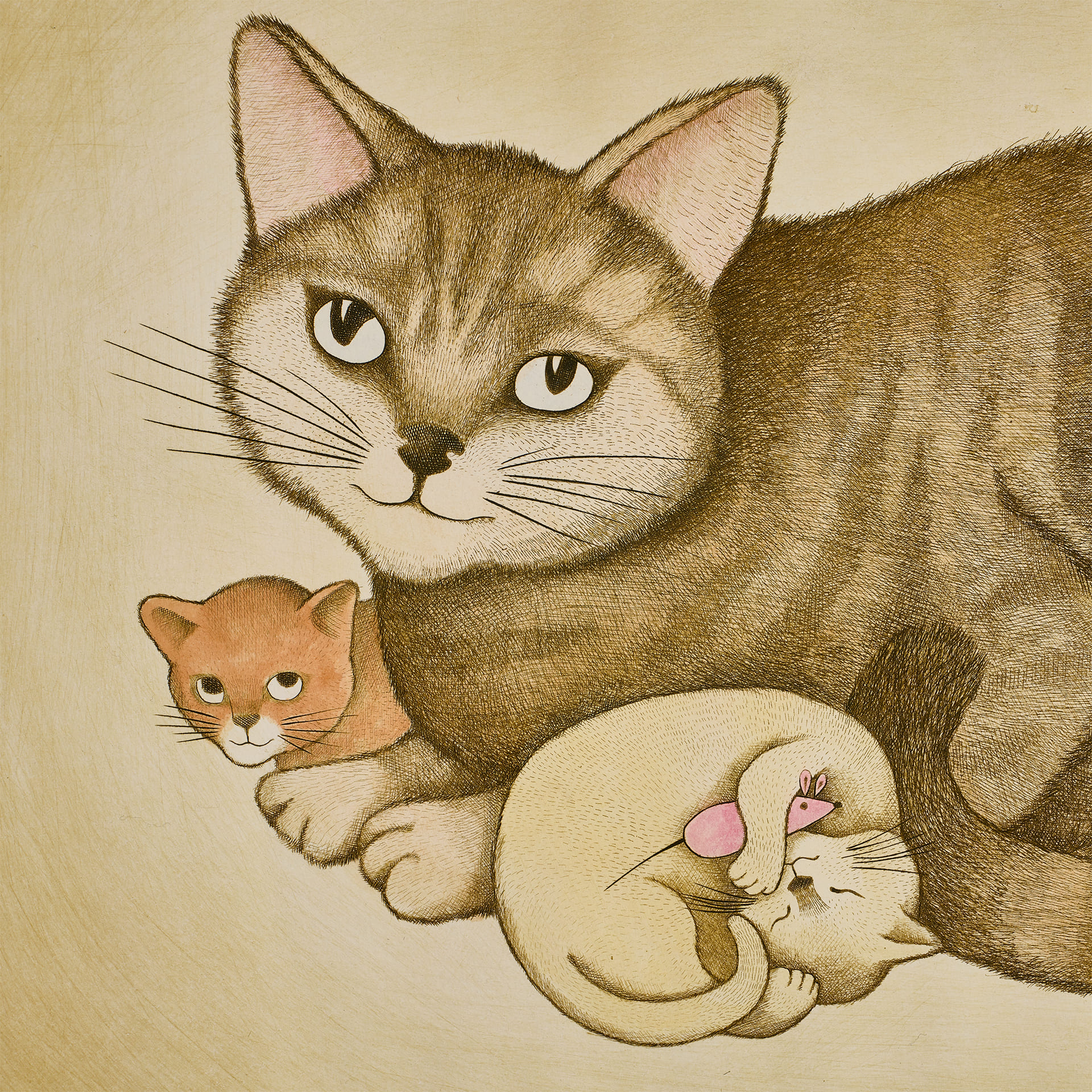 К. Шанью / Большая Кошка и котята - фотография 2