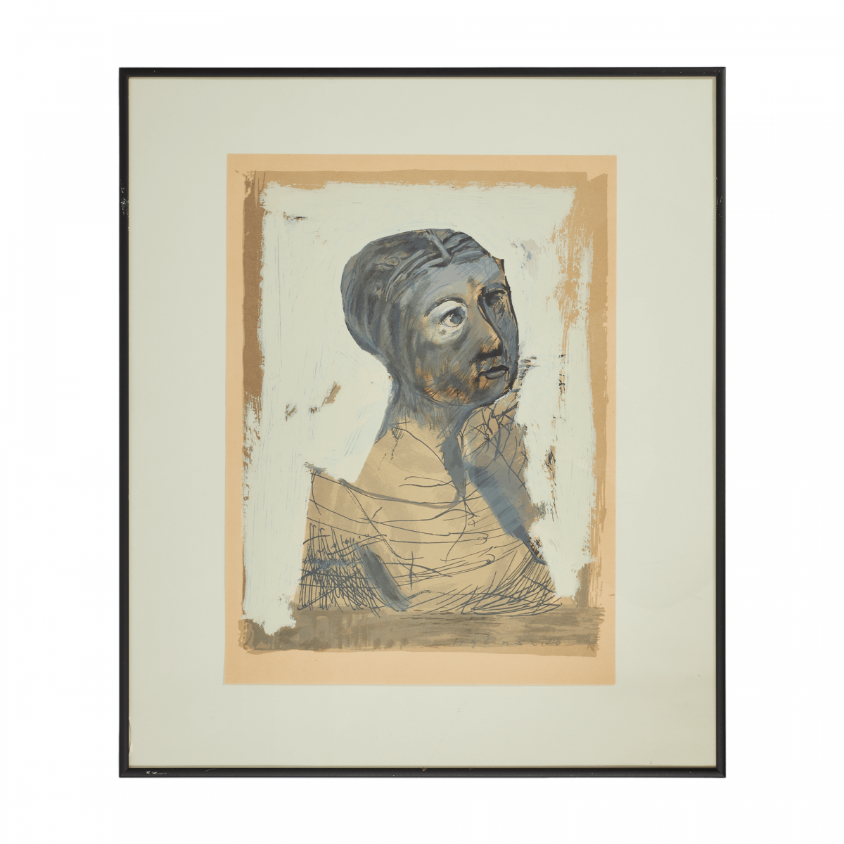 Marino Marini Литография Женский портрет