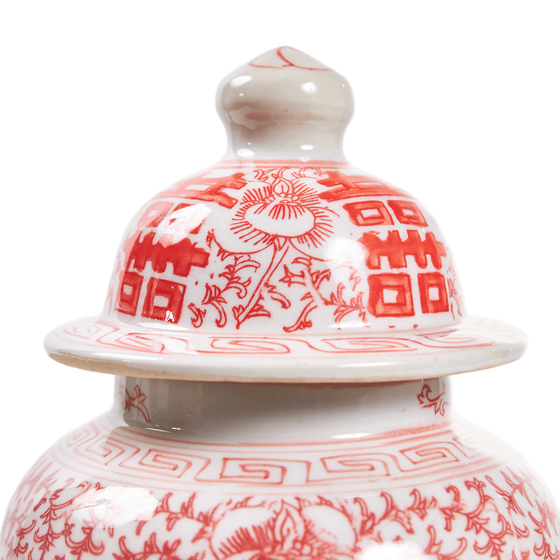 Ваза красная с крышкой Red small 1 - фотография 3